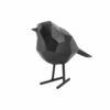 STATUE BIRD SMALL POLYRESIN  MATT  BLACK 13,5X7,5X17CM