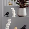 STATUE BIRD SMALL POLYRESIN  MATT  BLACK 13,5X7,5X17CM - Image 2