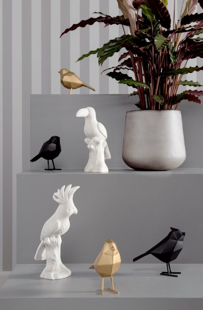 STATUE BIRD LARGE POLYRESIN  MATT   BLACK 18,5X9X24CM - Image 2