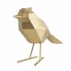 STATUE BIRD LARGE POLYRESIN  MATT  GOLD 18,5X9X24CM
