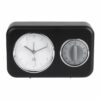 CLOCK WITH KITCHEN TIMER NOSTALGIA BLACK 17X6X11CM