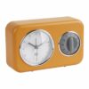 CLOCK WITH KITCHEN TIMER NOSTALGIA OCHRE YELLOW 17X6X11CM - Image 2