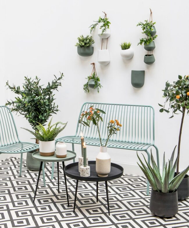 WALL PLANT POT GLOBE CERAMIC D14,5XH9,8CM - Image 2