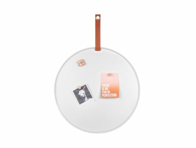 MEMO BOARD IRON WHITE  WITH 6 MAGNETS D:50CM