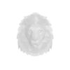 WALL HANGER ORIGAMI LION POLYRESIN MATT WHITE 30,5X22,5X36,2CM