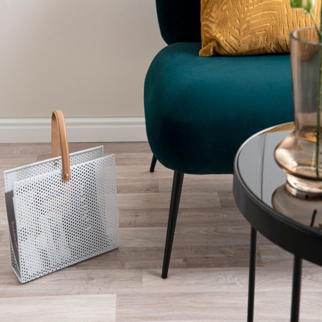 MAGAZINE RACK MESH IRON WHITE 30X33X9CM - Image 3