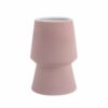 VASE CAST EDGED CERAMIC FADED PINK26X17CM