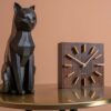 STATUE ORIGAMI CAT SITTING POLYRESIN MATT BLACK 17X11.8CM - Image 2