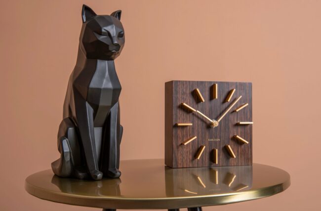 STATUE ORIGAMI CAT SITTING POLYRESIN MATT BLACK 17X11.8CM - Image 2