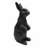 STATUE ORIGAMI BUNNY SITTING POLYRESIN MATT BLACK 12,5X8,7X25,2CM