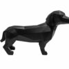 STATUE ORIGAMI DOG STANDING POLYRESIN MATT BLACK 32.5X16.5CM
