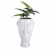 PLANT POT MASK LONG GLAZED WHITE 17.2X16.2X27.2CM - Image 4