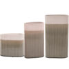 VASE TRIANGLE CERAMIC GREEN