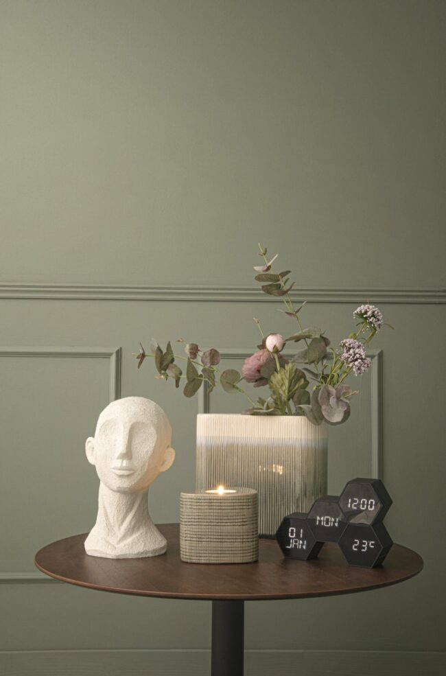 VASE TRIANGLE CERAMIC GREEN - Image 3