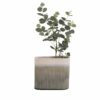 VASE TRIANGLE CERAMIC GREEN - Image 2