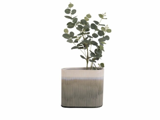 VASE TRIANGLE CERAMIC GREEN - Image 2