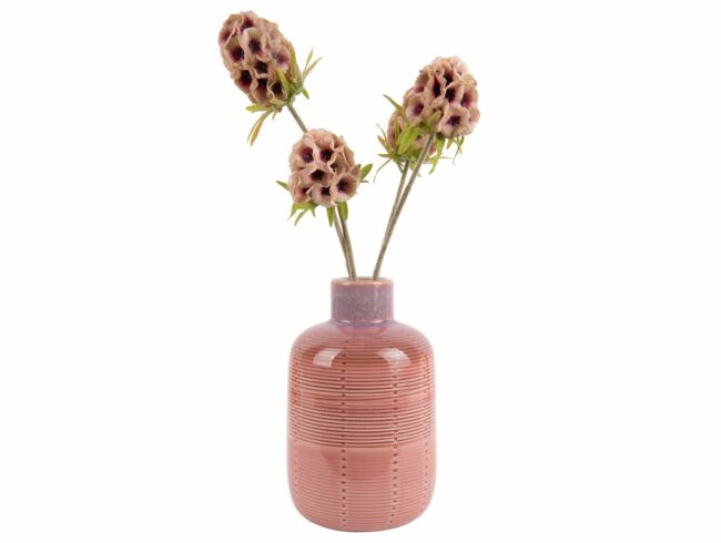 VASE BOTTLE CERAMIC MEDIUM PINK 11.5X18.5CM - Image 3
