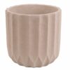 PLANT POT STRIPES CEMENT LARGE IVORY 15X15CM