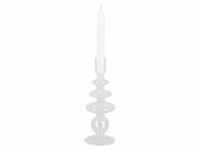 CANDLE HOLDER GLASS ART RINGS LARGE 22.5X8.5CM - Image 2