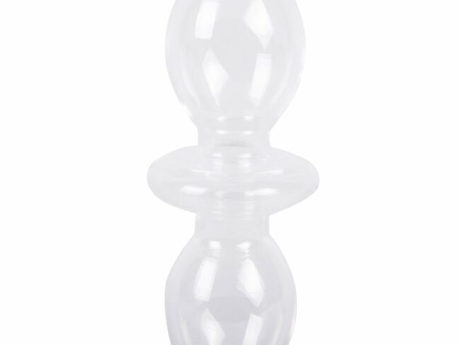 CANDLE HOLDER GLASS ART BUBBLES LARGE 24X8.5CM - Image 2