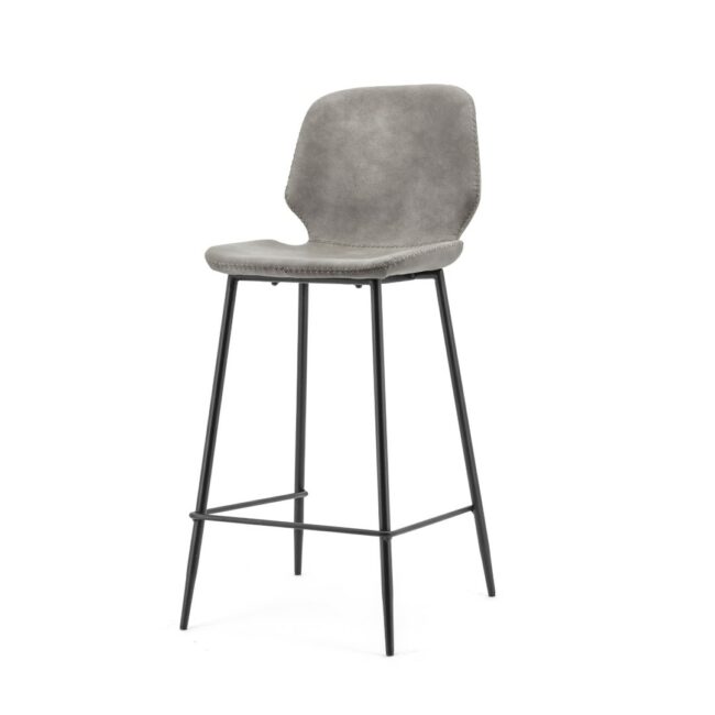 BAR CHAIR SEASHELL LOW GREY 42X51X94CM
