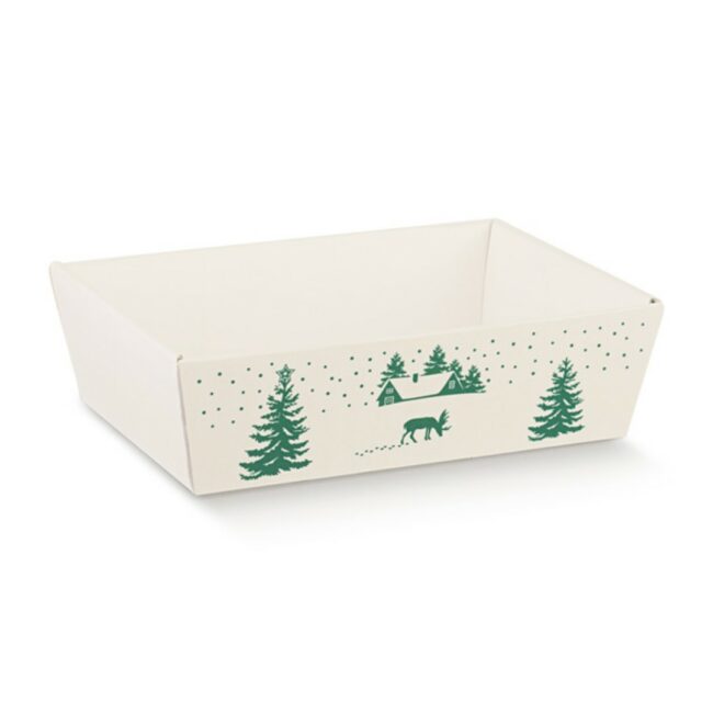 VASSOIO CONICO CHALET CHRISTMAS 290X210X90MM