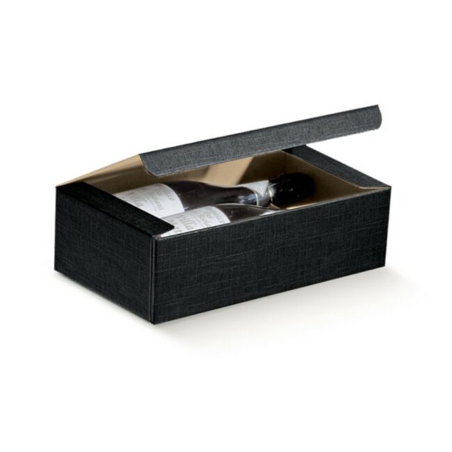 UNICA 2 BOTTIGLIE SETA NERO 340X180X95