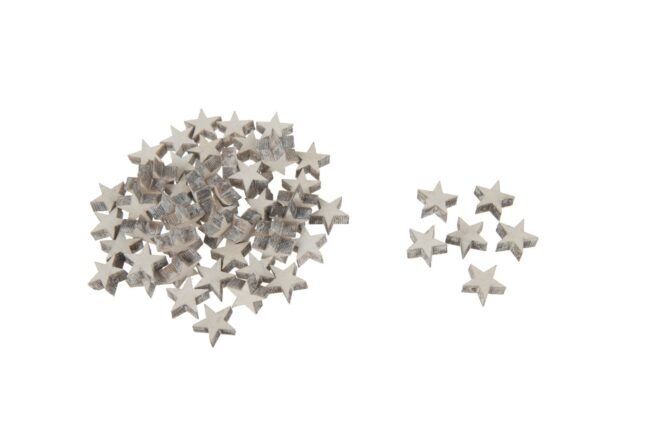 X-MAS SPRINKLE STAR WHITE 2CM  - 50PCS