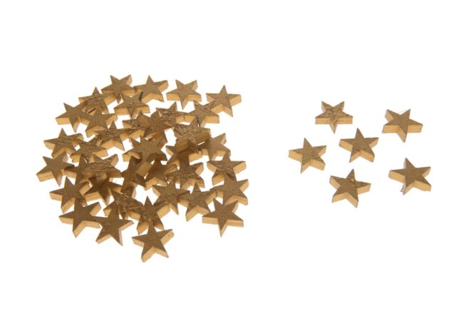 X-MAS SPRINKLE STAR GOLD-WASH 2CM - 50PCS