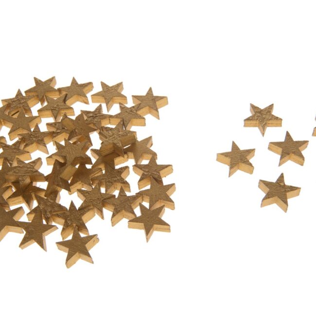 X-MAS SPRINKLE STAR GOLD-WASH 2CM - 50PCS