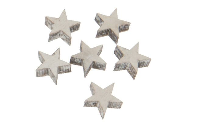 X-MAS WHITE STAR CONFETTI 2CM 20PCS