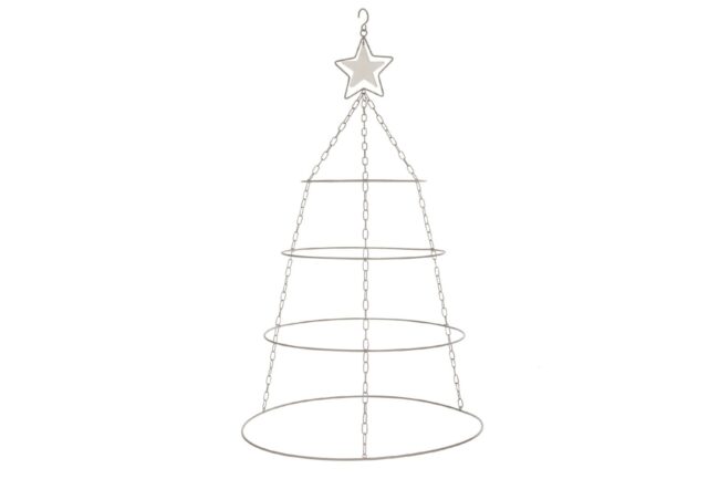 X-MAS METAL FRAME HANG WHITE 58X100CM