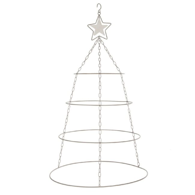 X-MAS METAL FRAME HANG WHITE 58X100CM