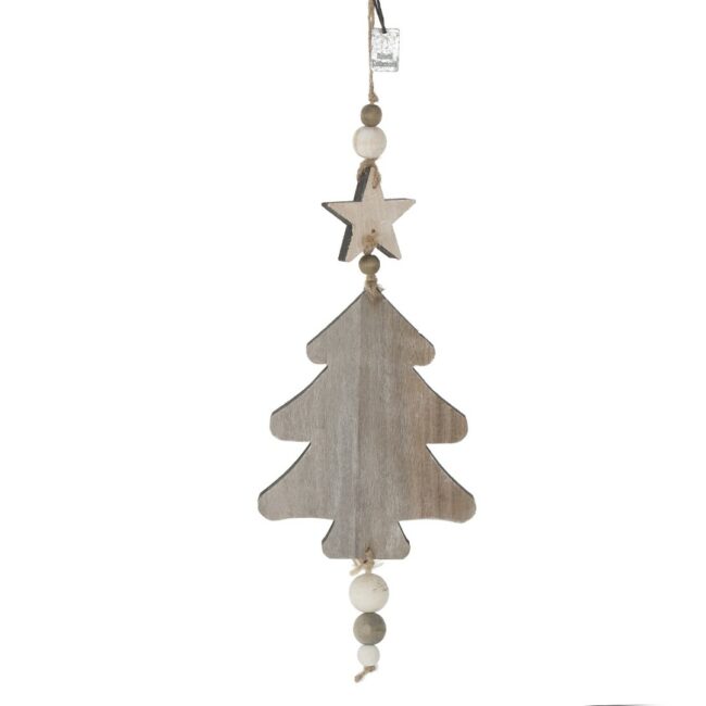 X-MAS WOOD GARLAND TREE GREY 50X20CM