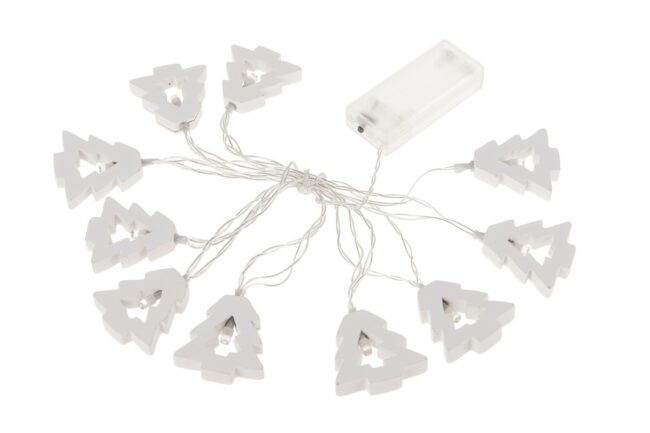 X-MAS LIGHT STRING 'TREE' WHITE 180X4.5CM