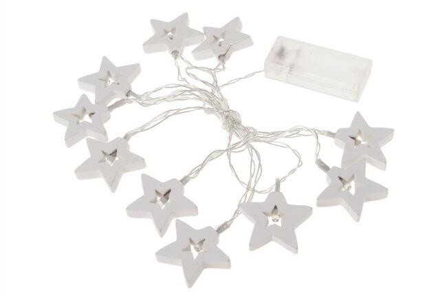 X-MAS LIGHT STRING STAR TAUPE 20X19X6CM