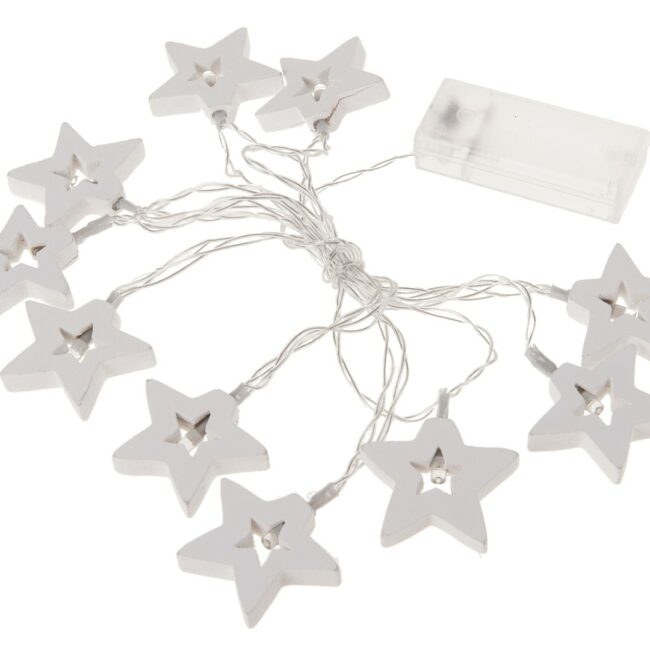 X-MAS LIGHT STRING STAR TAUPE 20X19X6CM