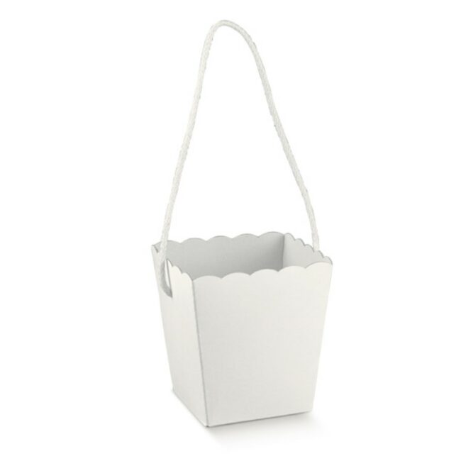 VASO CON CORDINO WHITE