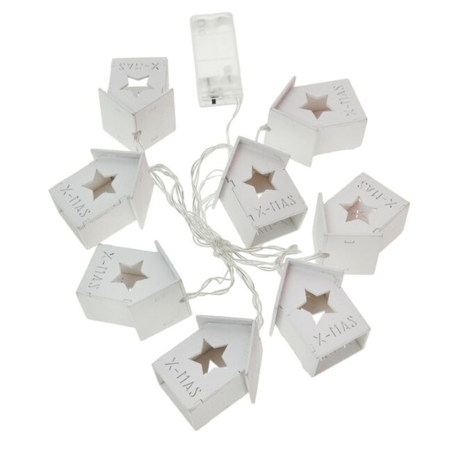 X-MAS WOOD LIGHTHOUSE X-MAS 14X14X7  - 8 PCS