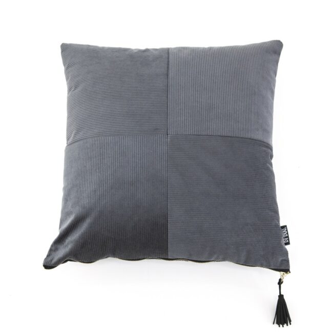 PILLOW FAITH GREY 45X45X22CM