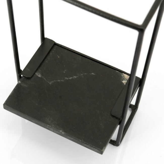 SHELF SHELLY 1 BLACK MARBLE 20X15X35CM - Image 3