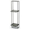 SHELF SHELLY 3 BLACK MARBLE 20X15X75CM - Image 2