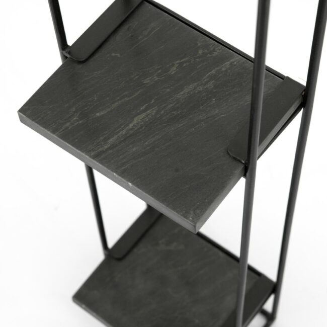 SHELF SHELLY 3 BLACK MARBLE 20X15X75CM - Image 3