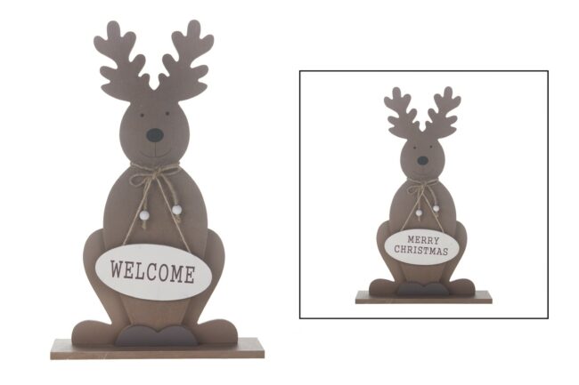 X-MAS WOODEN BROWN DEER STAND