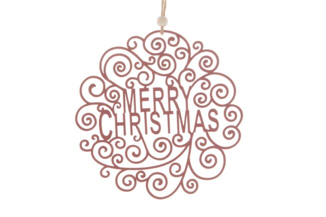 X-MAS WOODEN HANGER "MERRY CHRISTMAS" 15X0.5 CM