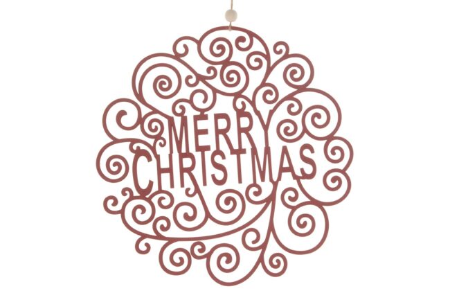 X-MAS WOODEN HANGER "MERRY CHRISTMAS" 30X0.5CM