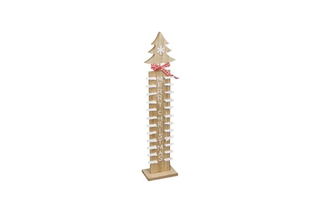 X-MAS WOODEN TREE STAND WITH CLIPS 12X8.5X55CM