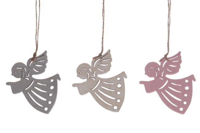 X-MAS LASER CUT ANGEL 10CM 3PCS