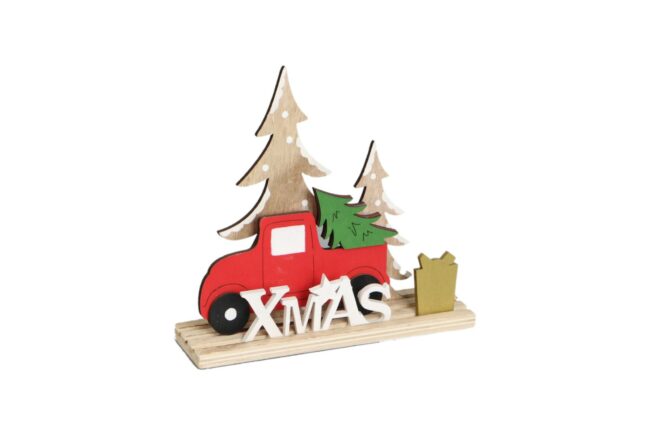X-MAS WOODEN SCENE 20X5X19CM