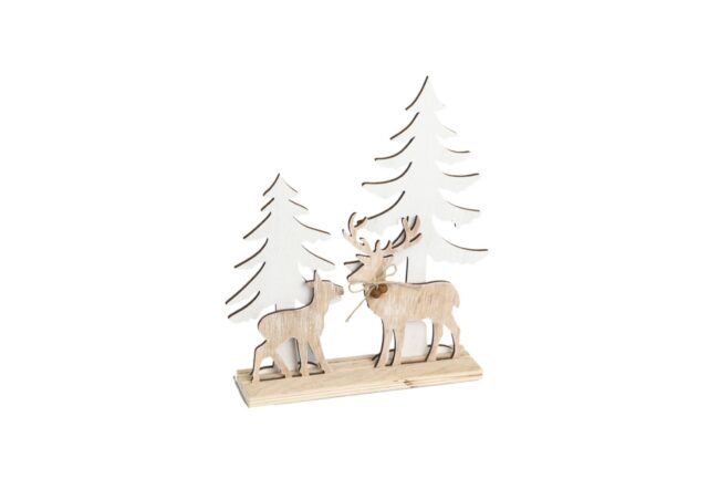 X-MAS WOODEN FOREST SCENE 26X6X31CM